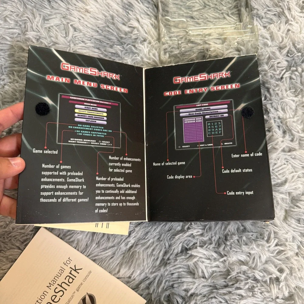 GameShark Video Game Enhancer V2.3 PlayStation PS1 Box and Manual Only No Game